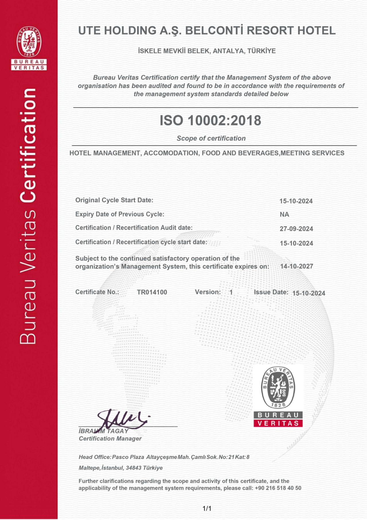 ISO 10002:2018 — Müşteri Şikâyetleri Yönetimi (EN)